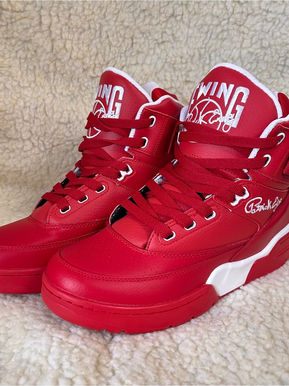 PATRICK EWING ATHLETICS 33 HI OG Scarlet Red/White Size 8.5